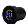 New 12 24V Color LED DC Digital Display Voltmeter with Low Pressure Buzzer Alarm Waterproof Tester Volt Gauge for Car