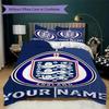 Custom Name England Soccer Pattern Bedding uilt Set uilt Cover Pillowcase Home Decoration Birthday Gift (1*duvet cover+2*pillowcase without core)
