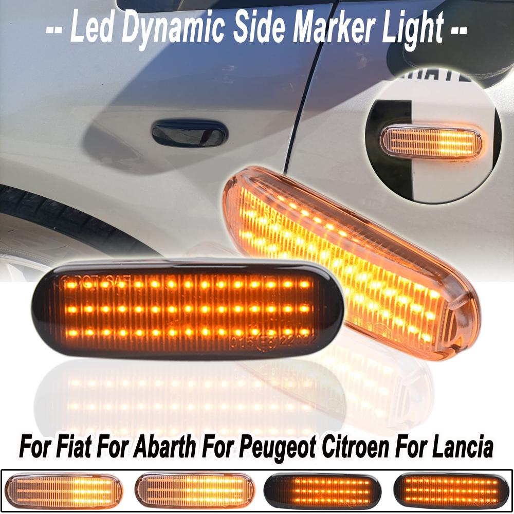 2 шт. для Fiat Panda 169 Grande Punto Вкл. Evo Doblo Fiorino Linea Idea Dynamic LED Side Marker Light Repeater Lamp