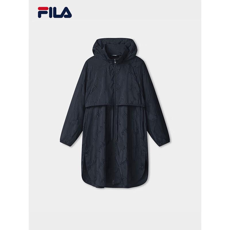 Fila Женская повседневная ветровка с капюшоном изумрудного цвета