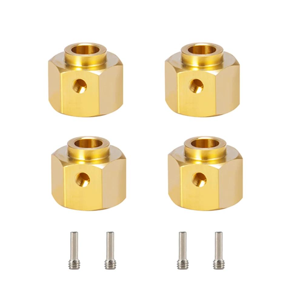 6/8/9/10/11/12mm Metals Heavier Brass 12MM Wheel Hex Extended Adapter for RC Crawler Traxxas TRX4 TRX-4