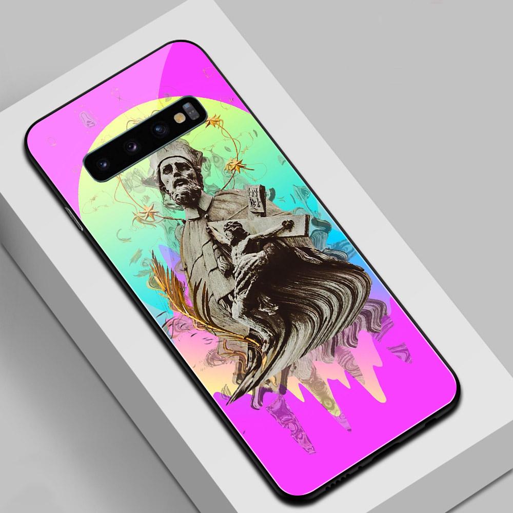 Чехол для samsung s22, стеклянная задняя крышка, чехол с изображением статуи для samsung Galaxy S8 S9 S10 S21 S20 Note 8 9 10 20 plus S10e ultra