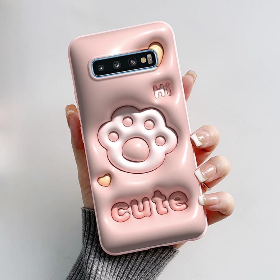 For Samsung Galaxy S10 Plus Case SM-G975F Astronaut Phone Cover For Samsung S10 S10E SM-G973F SM-G970F S 10 S10Plus S10e Bumper