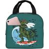 Сумки для ланча Dinosaur Surf, термосумки-тоут, сумки-органайзеры, многоразовые ланч-боксы для мужчин, женщин, мальчиков, девочек, для улицы, работы, пикника, школы