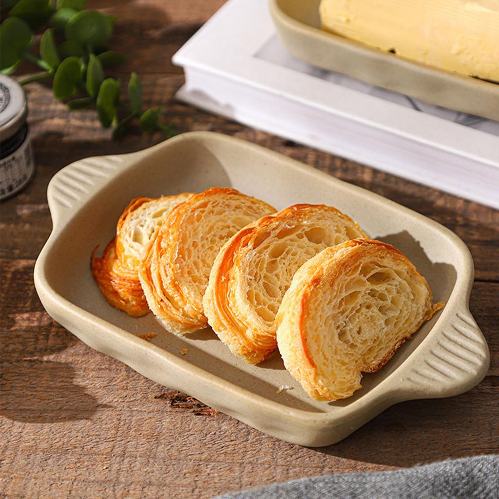 Керамическая масленка в деревенском стиле с крышкой, ручной работы, прямоугольная керамическая масленка для европейского куска масла и завтрака