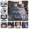 Digital Art Wolf Worrior Bedding Set King Queen Double Full Twin Single Size Bed Linen Set