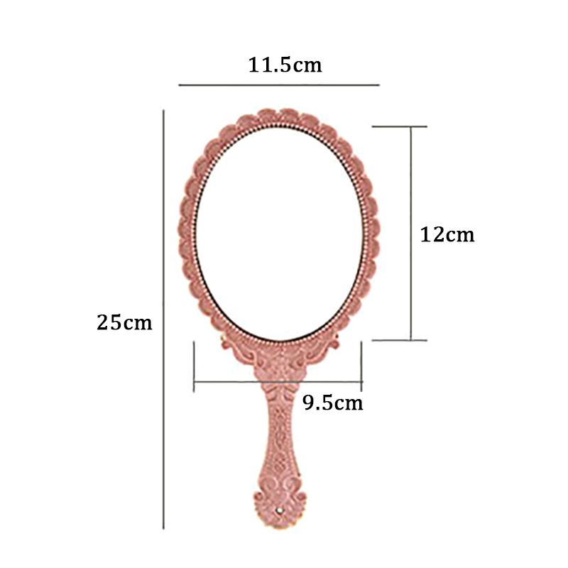 Винтажное Резное Ручное Зеркало для Макияжа Косметическое Компактное Зеркало