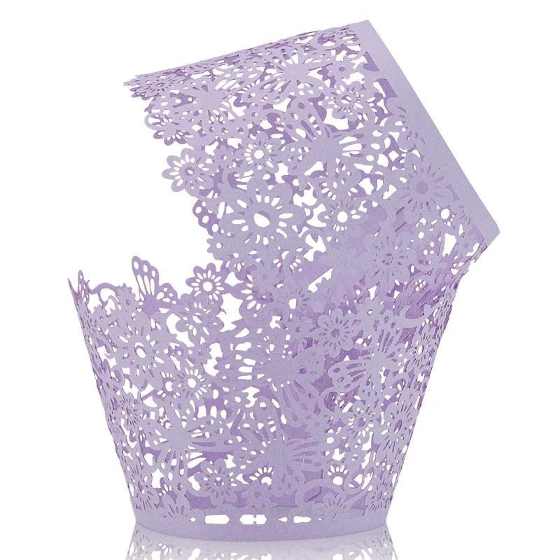 50 шт. лазерная резка полых формочек для кексов, формочек для выпечки кексов на детский праздник, свадьбу, день рождения, вечеринку, украшение торта