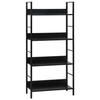 VidaXL 4-Tier Bookcase Black 60x27.6x124.5 Cm Chipboard