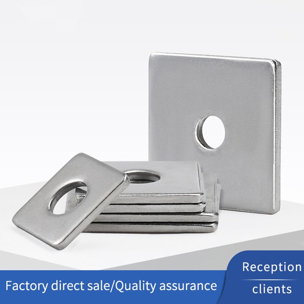 10Pcs M3-M20 Square Flat Washer Square Design Square Gasket for Construction Machinery