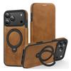 KEYSION Кожаный кошелек-книжка для iPhone 15 16 17 Pro Max Air 16Plus 16e Слот для карт Магнитный 360 Кольцо-подставка Задняя крышка телефона