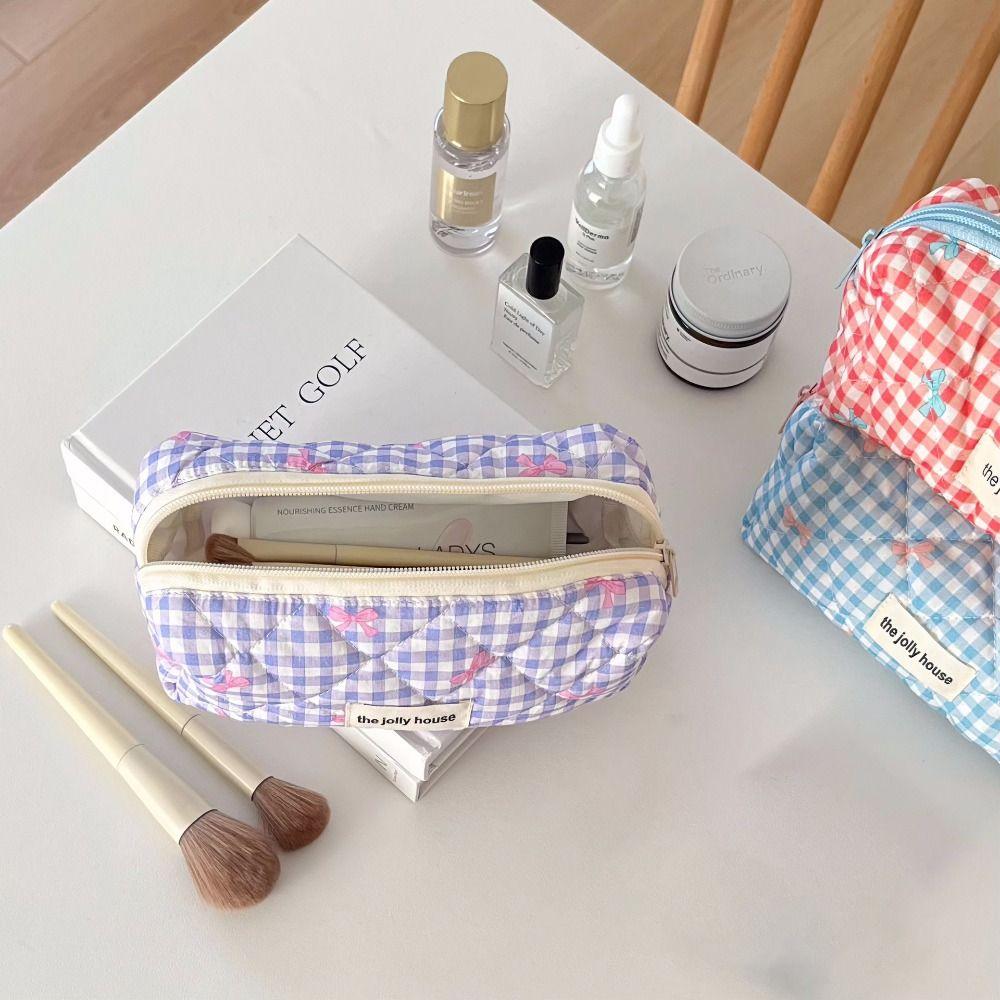 Bowknot Storage Bag Large Capacity Cosmetic Bag Multi-function Stationery Bag Student