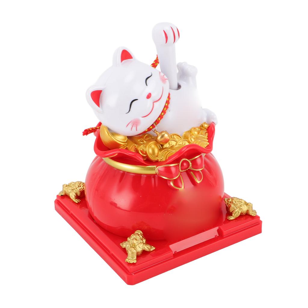 Счастливый кот, машущий рукой, ABS, солнечный свет, индукция, богатство, приветствующее удачу, кошка, украшение для