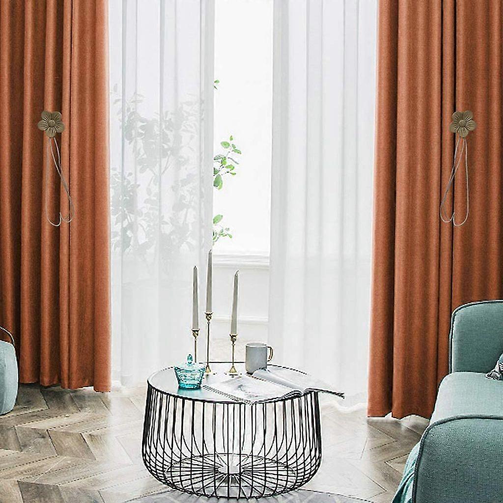 2-pack magnetic curtain cords, knitted, decorative tie holders for home/office