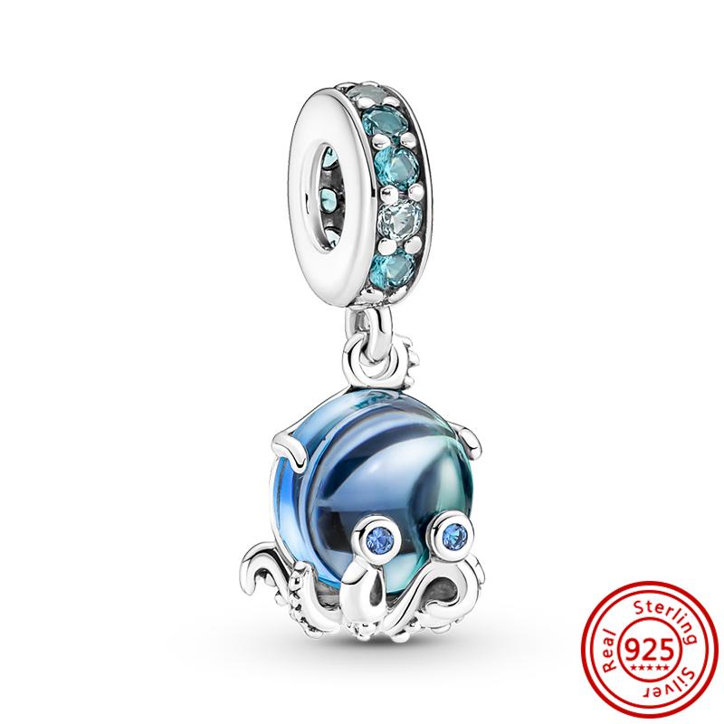 925 Silver Charms Bead Elephant Dolphin Shell Charm Bead Pendant Fits Bracelet Womens Jewelry Gifts