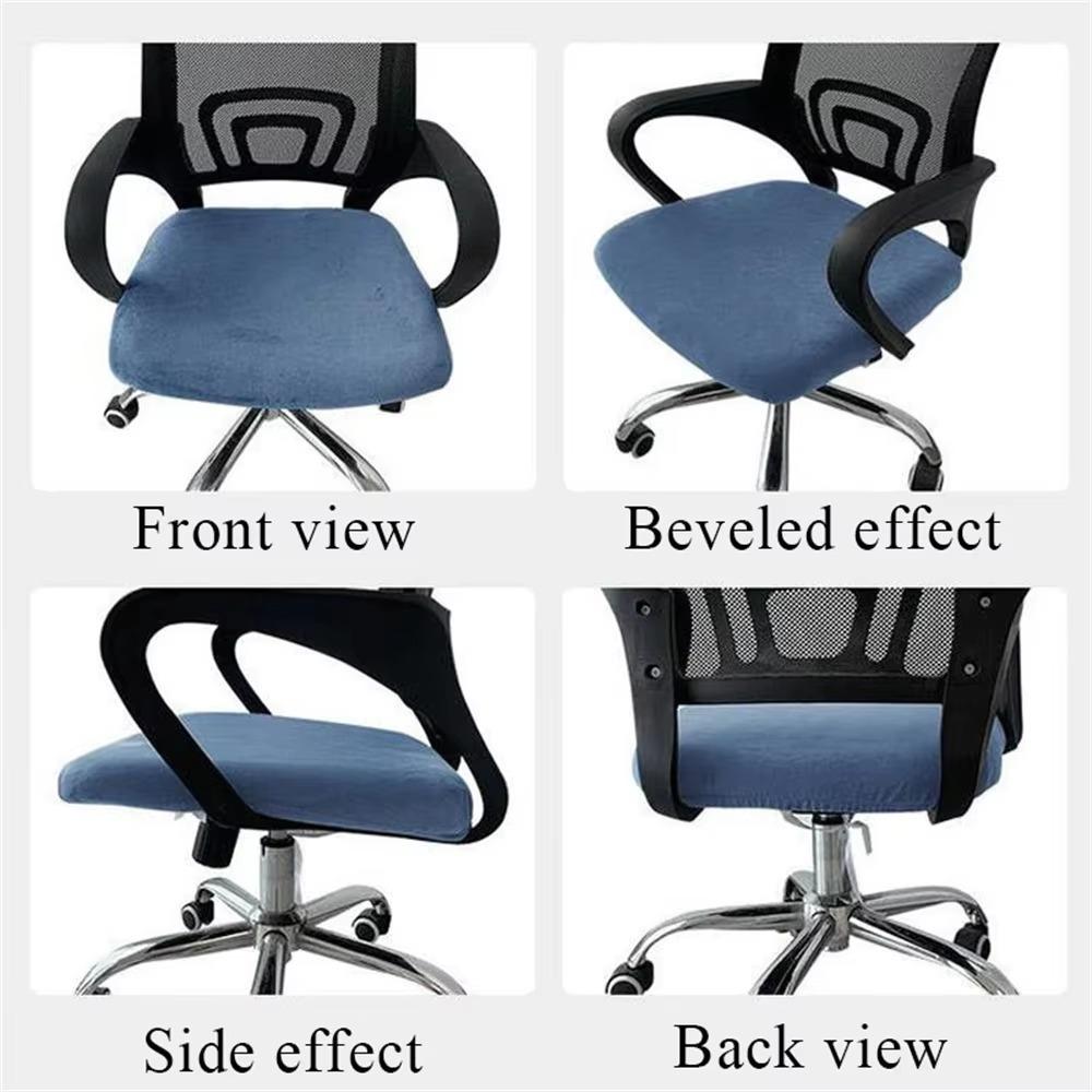 Washable Office Chair Cover Velvet Dust Cover Universal Rotating Chair Seat Cover Home Office