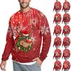 Men's Casual Fashion Comfortable Christmas Printed Round Neck Pullover Sweatshirt Sweatshirt