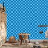 Wallpaper Dots blue and azure, blue background for living room and bedroom 50x1000