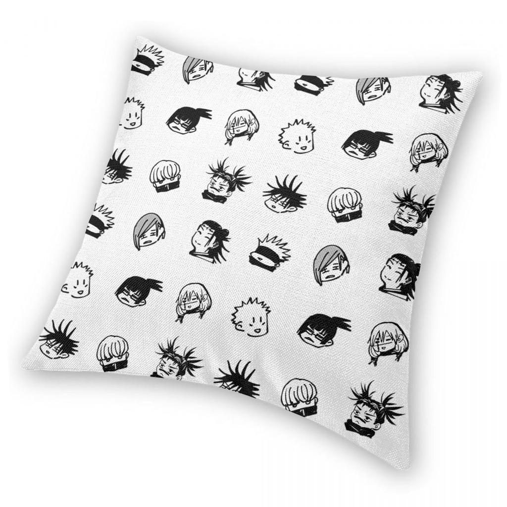 Чехол для подушки с принтом из аниме Jujutsu Kaisen, полиэстер, декоративная наволочка JJK Manga, для дома, квадратный 40x40 см