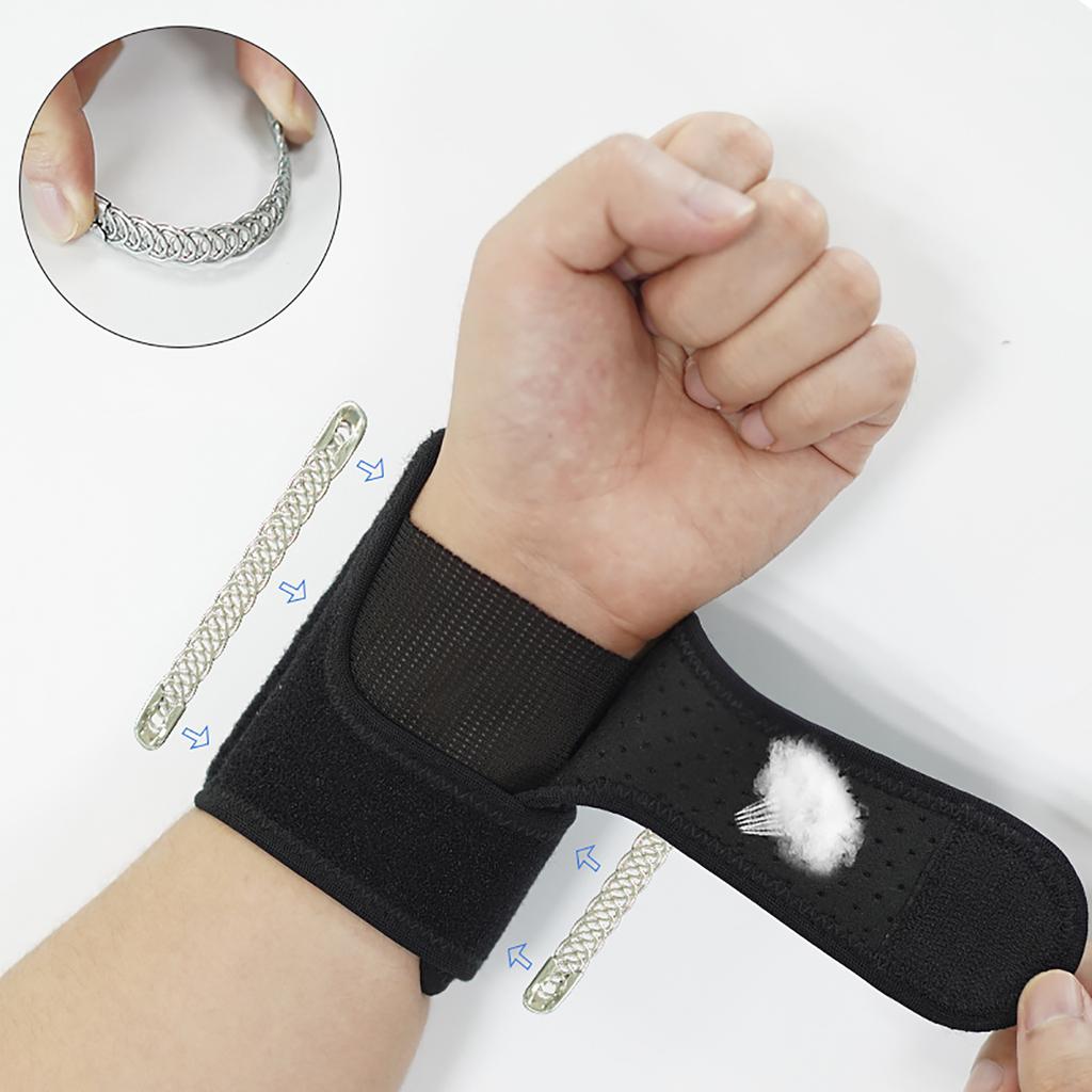 Эластичные ремешки на запястья, 1 пара ремешков на запястья с пружинной опорой, регулируемая защита подставки для запястий для спортивной защиты, ежедневного фитнеса и занятий спортом