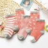 5 пар/лот Детские носки для детей девочек мальчиков хлопок полоска мультяшные животные лето малыш вязаные носки новорожденный Бебе одежда
