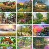 5d Diamond Painting Landscape Full Round Diamond Embroidery Mosaic Scenery Crafts Kits Art Home Decoration
