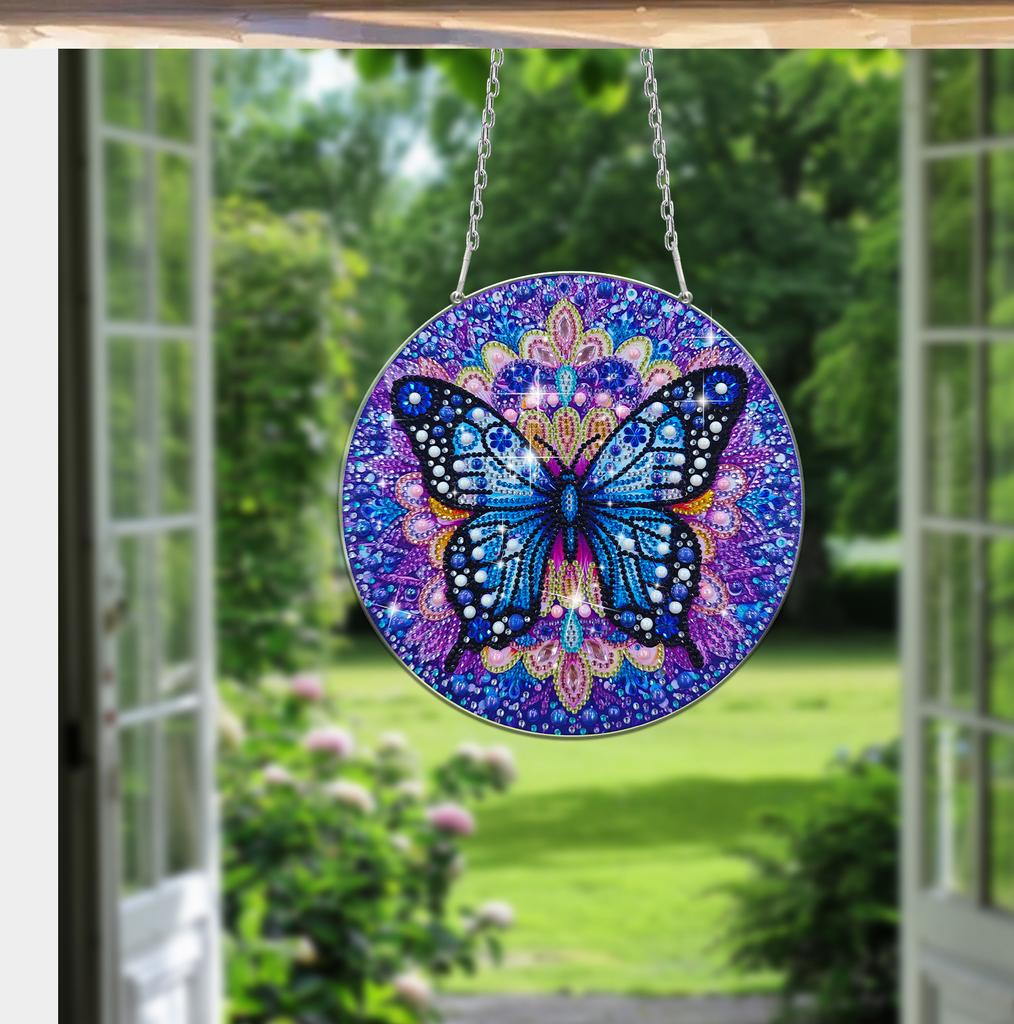 Popular Diamond Painting Diy Butterfly Series Acrylic Pendant 5D Decoration Room Christmas Tree Arrangement Wedding