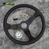JDM Universal 14inch Leather Steering Wheel Modified Car Sports Steering Wheel Pink Stitching