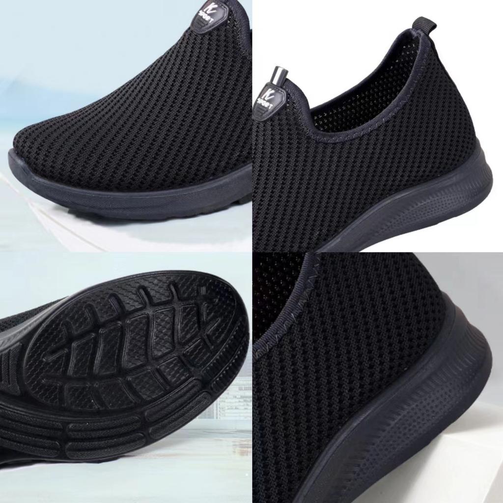 Fashion Summer Men's Casual Shoes Knitted Mesh Sneakers Non Slip Lightweigh Flats New Men Breathable Slip On Running Shoes Tenis Hombre