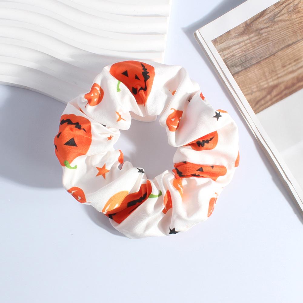 Европейские и американские хэллоуинские резинки-скранчи: Оригинальные атласные аксессуары для волос