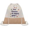 Sac Cabas - PLANETEE - Sac Cabas - Jute - Design « Clémence Elle Assure Grave ! » - Imprimé En France