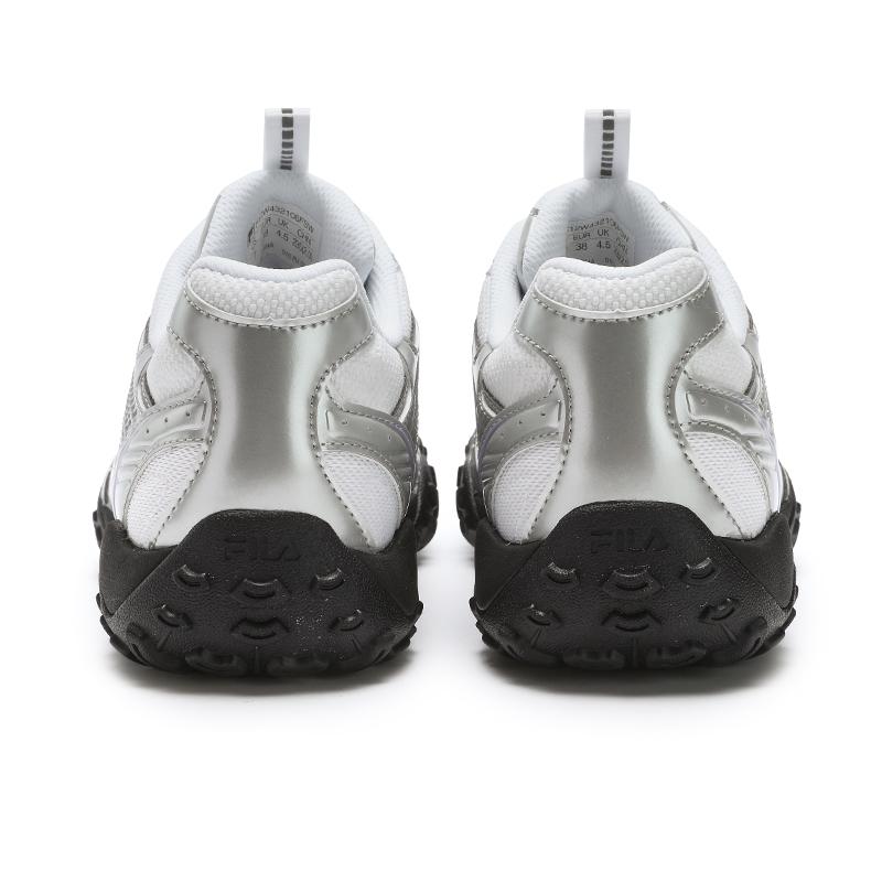 Fila Туфли-балетки Pebble Модные Универсальные Жидкое серебро Амортизирующие Нескользящие Низкие Повседневные Туфли Женская Обувь Серебристо-серый Белый F12W432106FSW