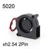 DC 5V 12V 24V 5020 5cmx2cm Бесщеточный охлаждающий турбонагнетатель Вентилятор подшипник скольжения Детали 3D-принтера Проектор Турбина 50 мм