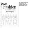 Art Supplies for Fashion Students Human Body Template Coloring Book, Spiral Bound 360 Degree Flat Spread Sketch Book Drawing Pad, Cotton Pulp