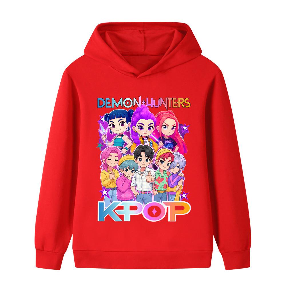 B1201 Детская толстовка с капюшоном с длинными рукавами и принтом Sajaboys Kpop Rumi Zoey Mira для мальчиков и девочек