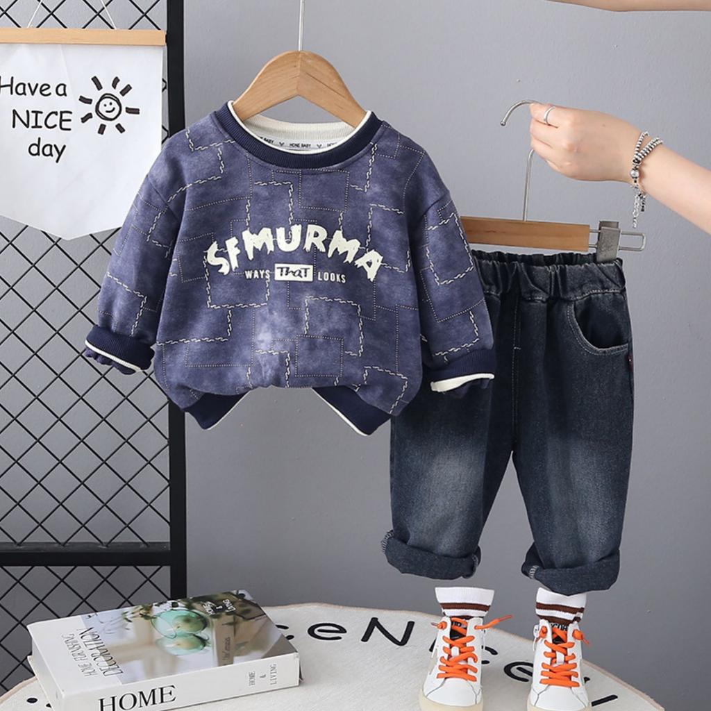 Детский повседневный комплект с длинным рукавом, удобные наряды для повседневной носки