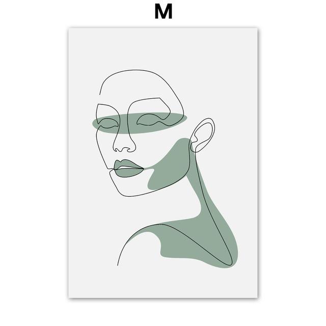 Банановый лист, Монстера, тюльпан, абстрактные девушки, линии, настенное искусство, холст, постеры, живопись и принты, настенные панно для декора гостиной