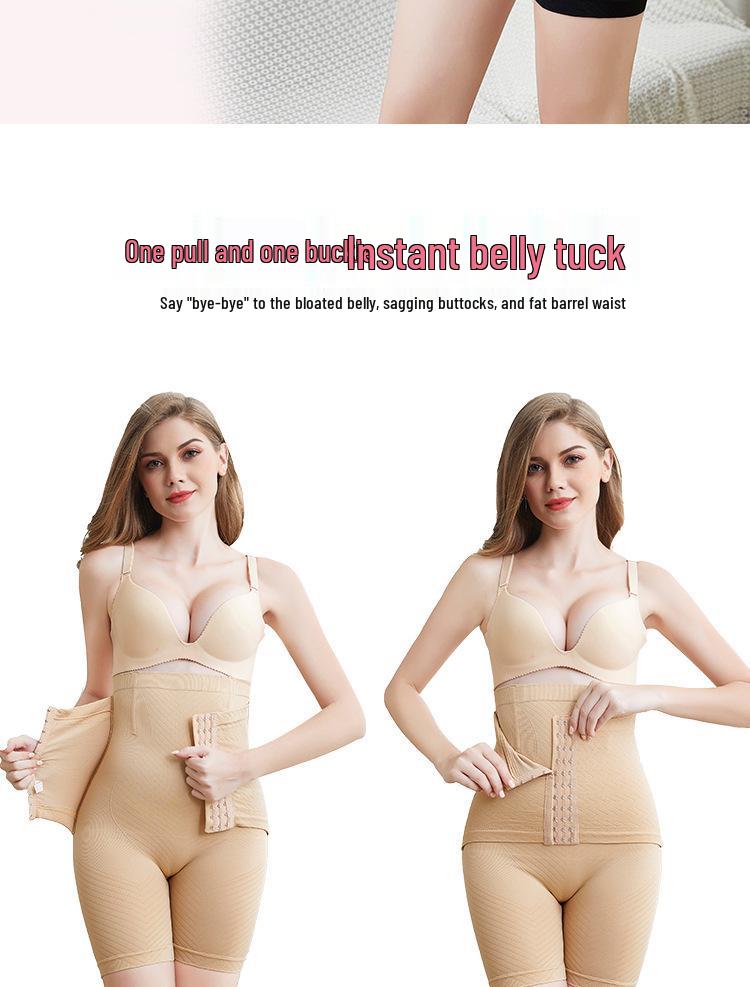 Послеродовые утягивающие трусы с высокой талией и трехрядной застежкой для поддержки живота и бедер, большого размера
