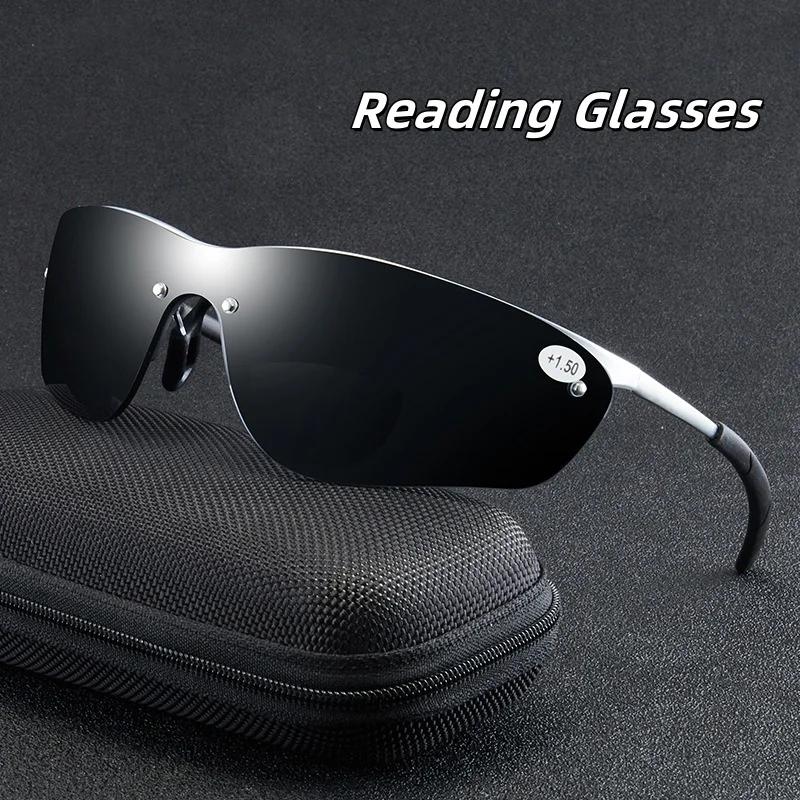Fashionable Reading Glasses Dual-purpose Distance Near Sunglasses Blue Light Protection Outdoor Sports Glasses +3 0