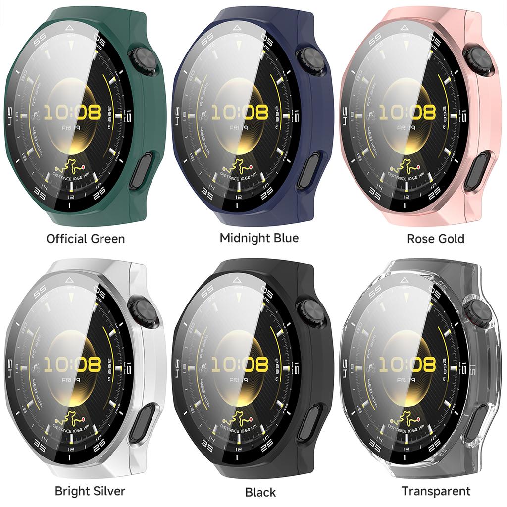 PC Case +Tempered Glass for Huawei Watch GT6 46mm Full Cover Screen Protector Bumper for Watch GT6 46mm Protective Accessores