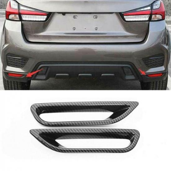 Carbon Fiber Rear Fog Light Cover Trim For Mitsubishi Outlander Sport 2020-2024