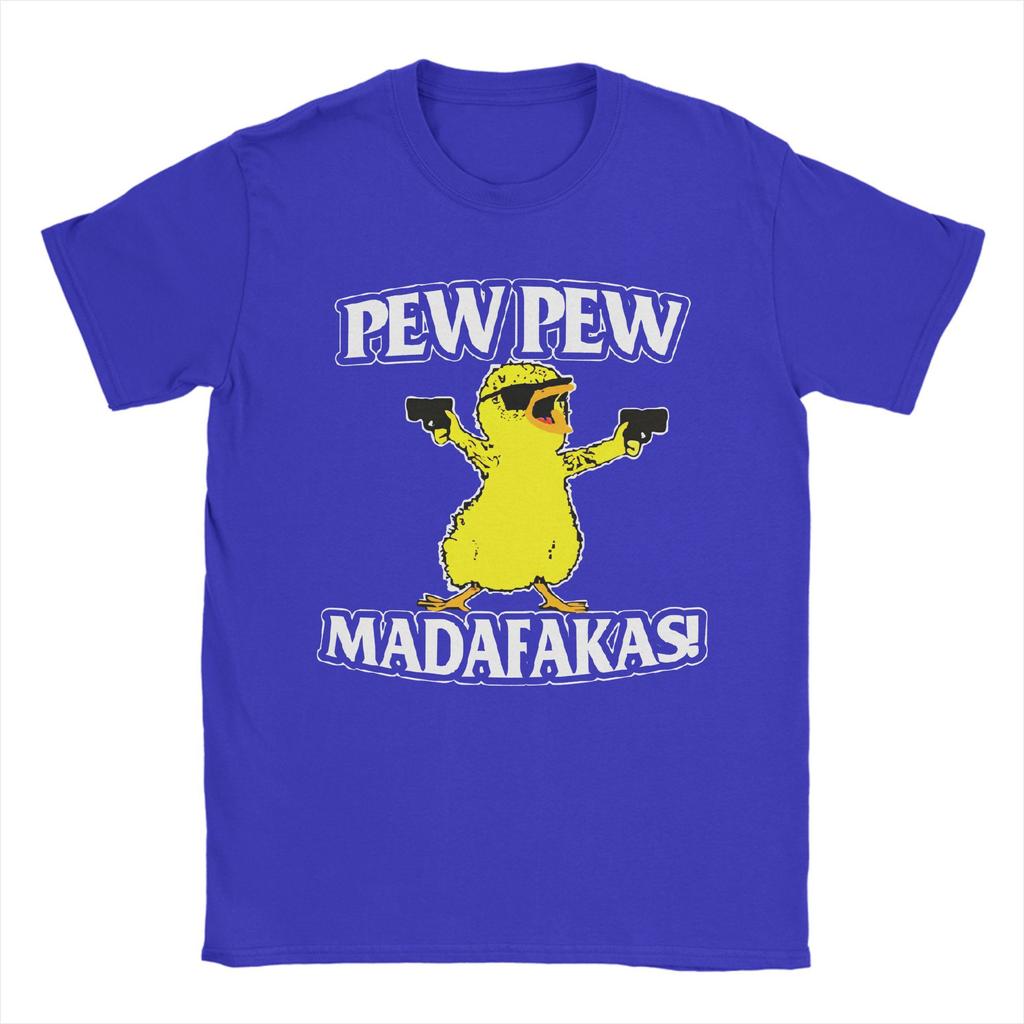 Мужские футболки Duck Pew Pew Madafakas Винтажные футболки из чистого хлопка Футболки с коротким рукавом Футболки с круглым вырезом Одежда Большой размер