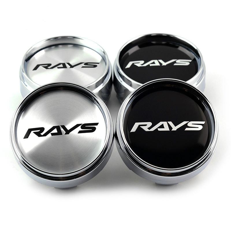 4pcs 66mm Silver Car Wheel Center Hub Caps Rays Emblem For Rays Volk Racing Wheel