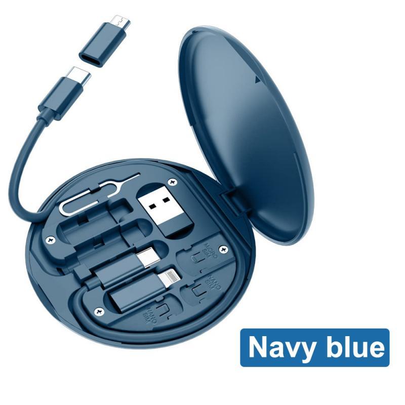 HdooLink 5 в 1, 60 Вт, кабели для быстрой зарядки, Type-C, кабель для передачи данных мобильного телефона, USB-зарядное устройство, коробка для хранения, комбинированный набор кабелей для передачи данных для Huawei Xiaomi