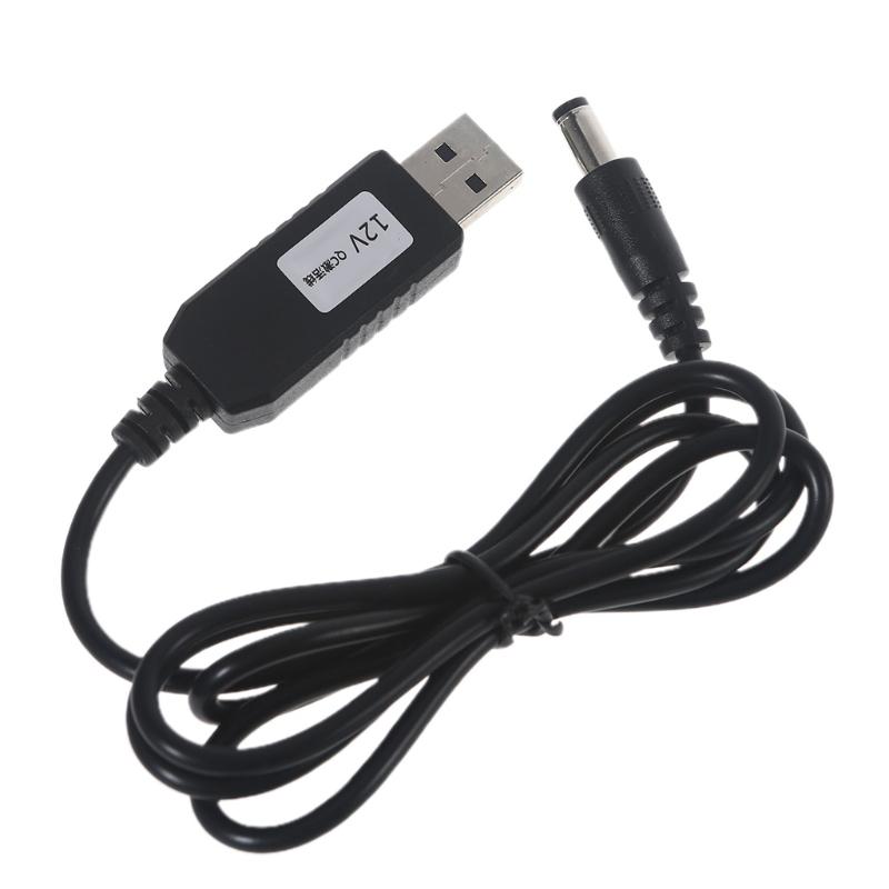 Кабель-преобразователь Step Up USB QC3.0 на 12В 5.5x2.1мм Хорошая совместимость для WiFi-роутера, светодиодов Легкий, прочный