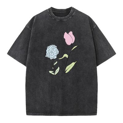 Футболка PEACEPIECE с тюльпанами и гортензиями