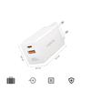 GaN Charger 65W USB-C PD USB-A QC LogiLink Fast Laptop Cube White