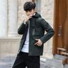 Мужская корейская куртка, облегающее пальто, модная одежда для весны и осени, мужская одежда, куртка с воротником-стойкой для молодежи и среднего возраста