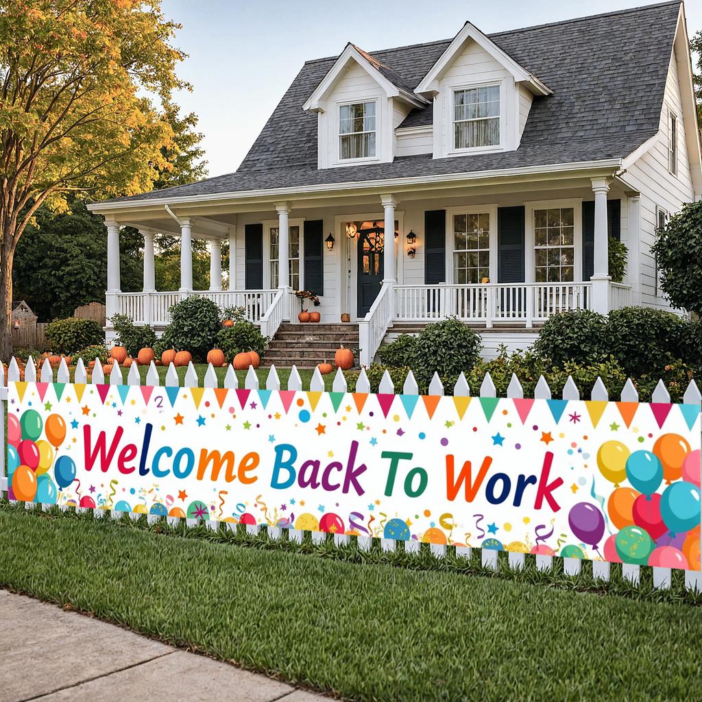 Баннер для встречи выпускников Легкий офисный баннер Приветственный баннер Полиэстеровый материал Для украшения офиса Мероприятие встречи выпускников Сотрудник