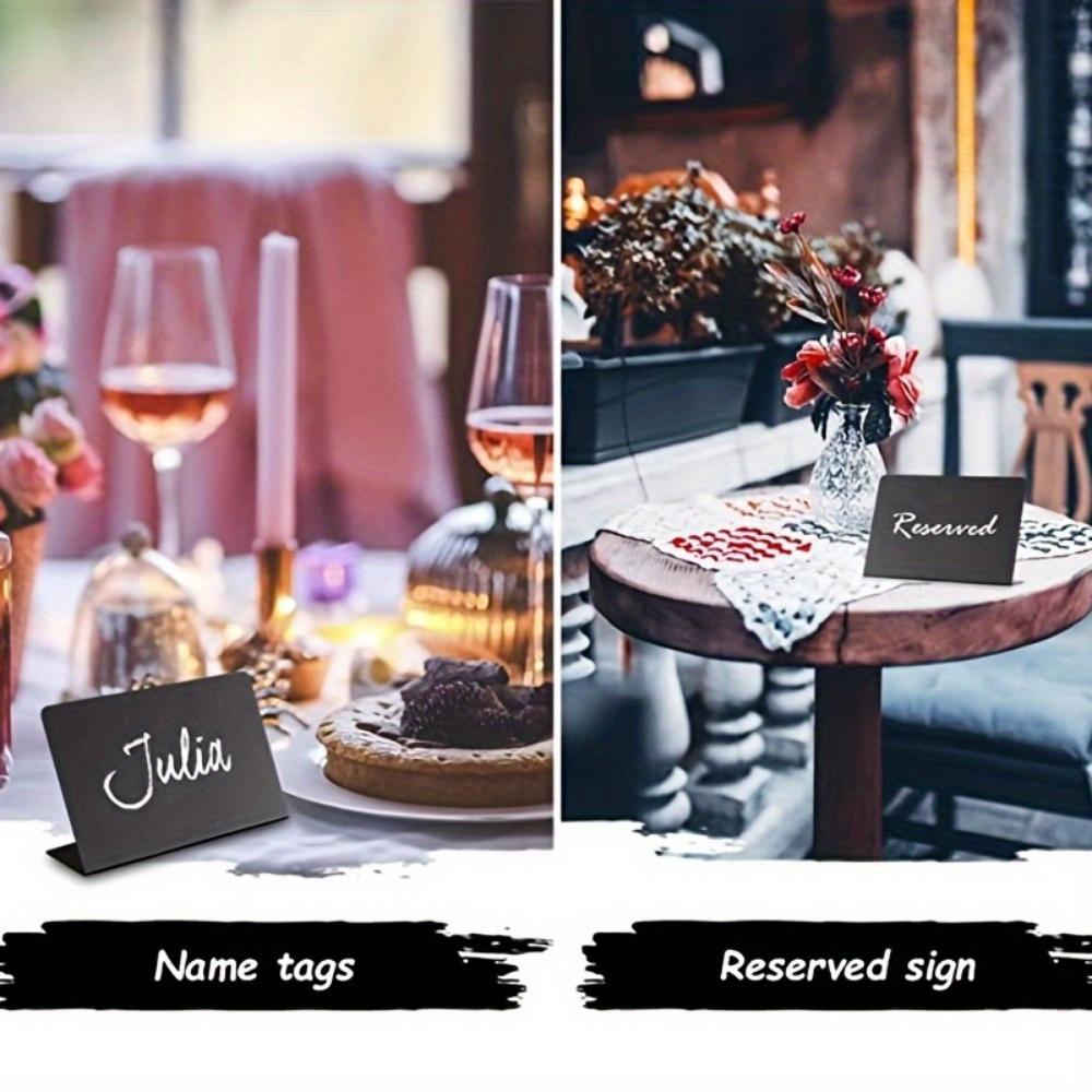 15 шт. мини-досок для мела, идеально подходящих для обозначения продуктов питания, с компактным дизайном и стираемой поверхностью, идеально подходят для вечеринок, фуршетов и свадебных мероприятий